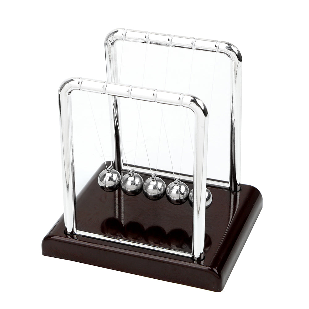 Steel ball balance toy on a black base that offers quiet stress relief and a focus aid for a busy office desk (fits SKU_1748792312012_490, SKU_1748792312012_491)