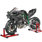 Ninja H2R RC superbike in 1:6 scale, a diecast motorcycle model on a display stand for motorsport collectors Black