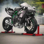 Ninja H2R RC superbike posed on a track scene, a 1:6 scale diecast motorcycle for sportbike racing enthusiasts Black