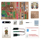 Onsen hot spring bathhouse display piece and screen free craft kit for adult puzzle builders and miniature hobbyists