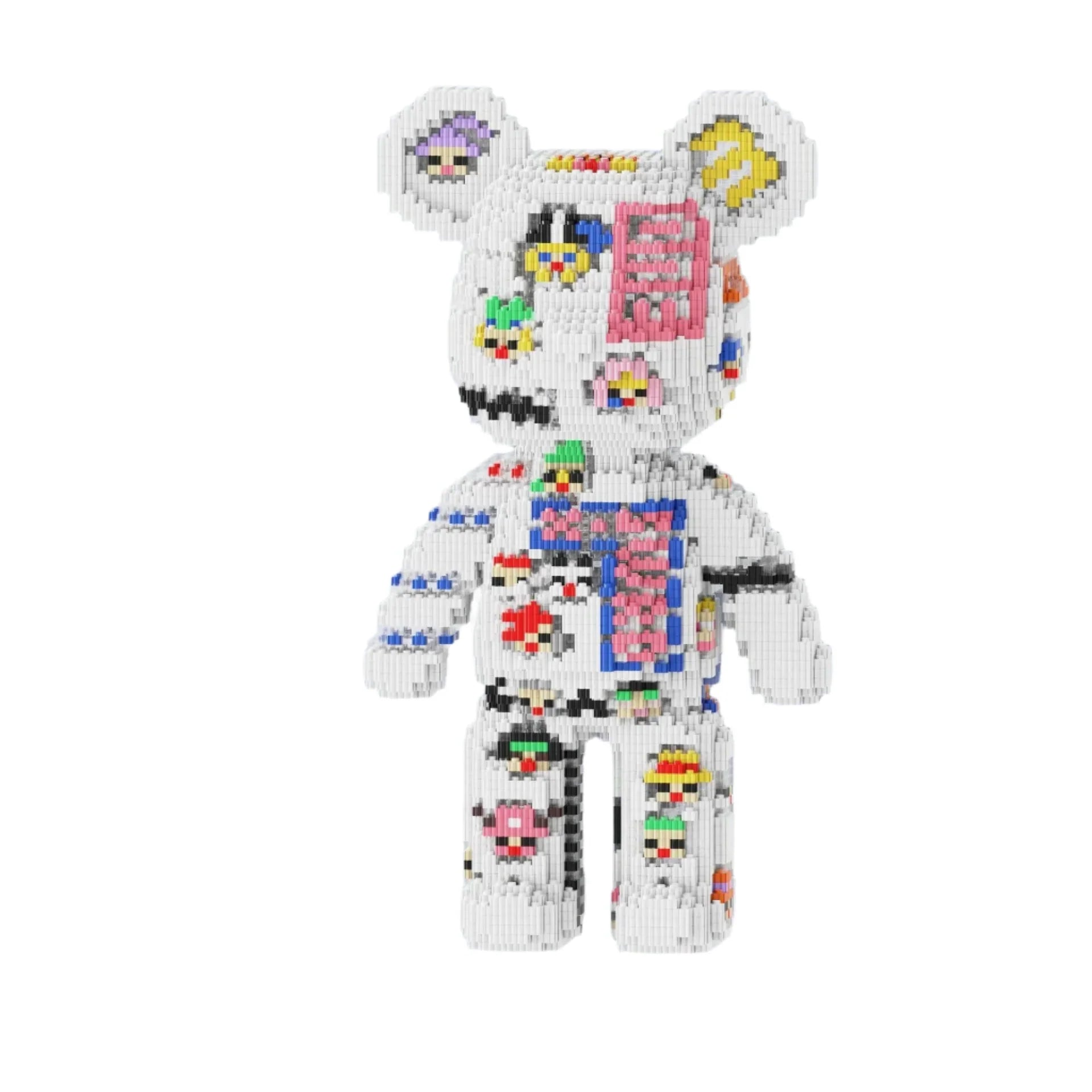 Advanced micro brick bear build, a 3688-piece adult building blocks set and a stress-relief hobby for teens 5545