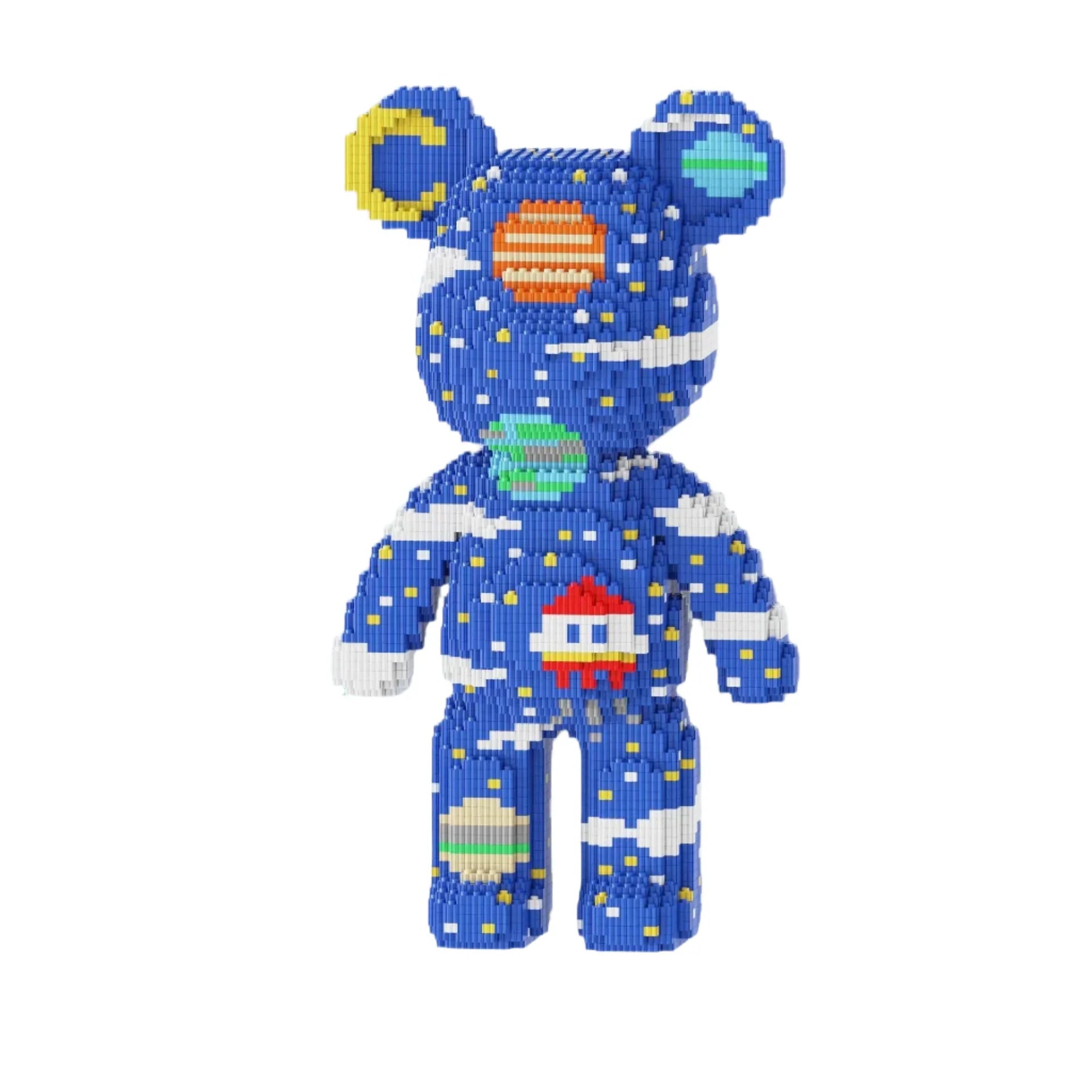 Micro brick bear building set, 3688 interlocking pieces and a 47 cm display model for collectors and gifts 5552