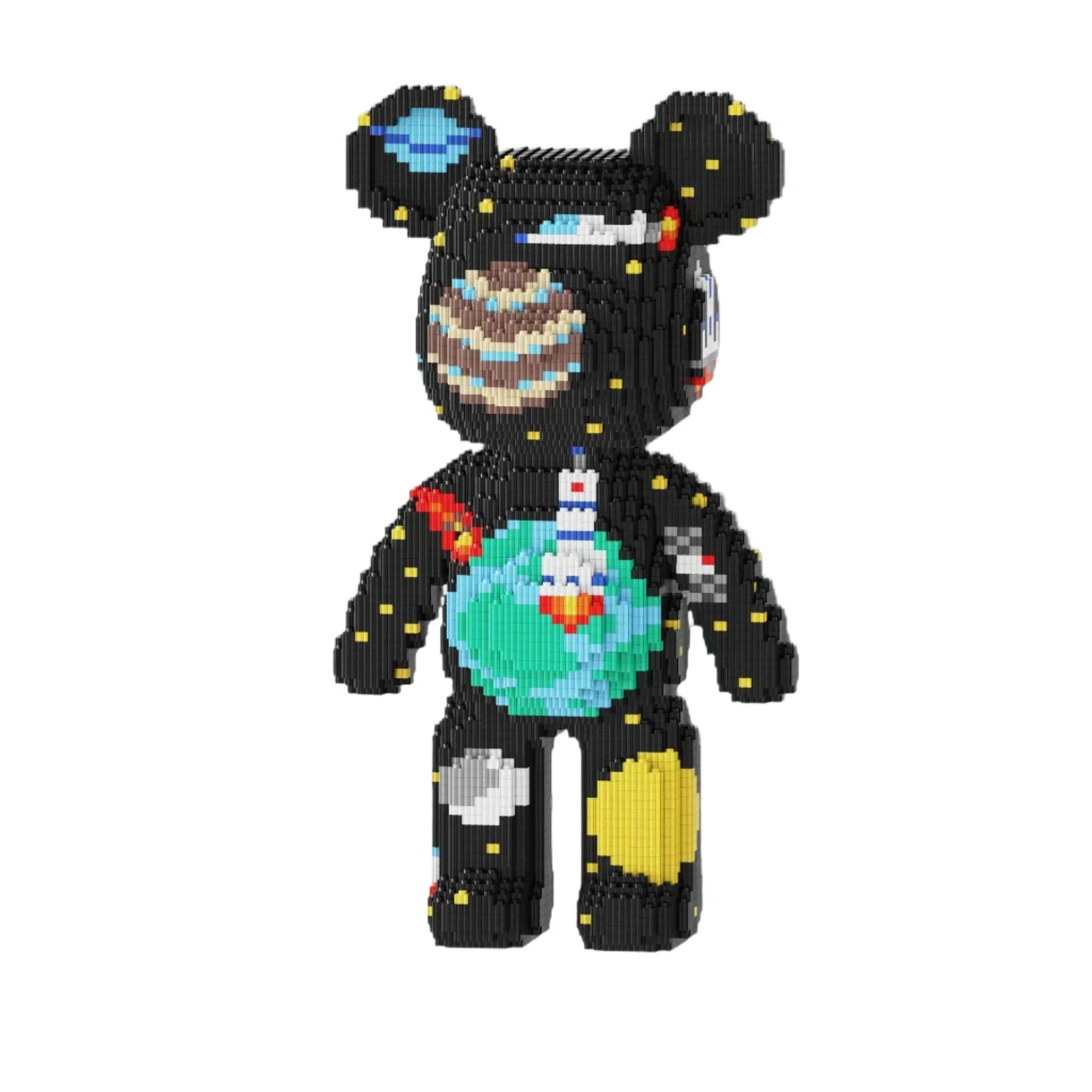 Oversized bear block sculpture, an advanced micro brick building set and screen-free hobby for adults and teens 5553