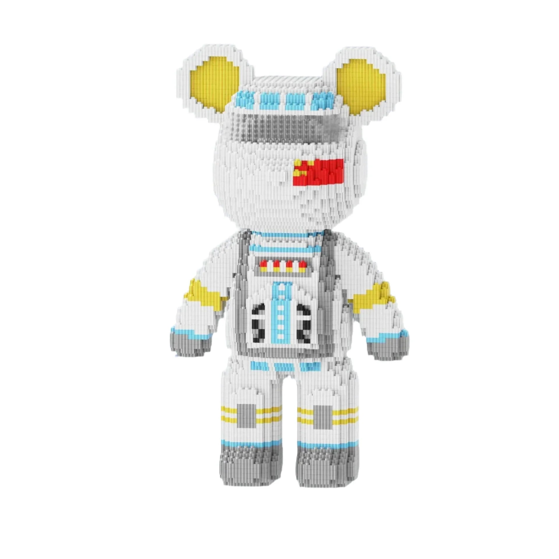 Sturdy locking micro brick bear, a 3688-piece build and 47 cm display sculpture for shelves and desk gifts 5555