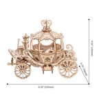 Screen free 3D wooden puzzle that builds focus and fine motor skills, a 182 piece fairy tale carriage kit for teens and adults
