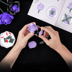 Beginner friendly building block flower craft, a screen free hobby project for teens and adults who enjoy crafts