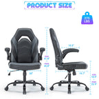 Racing gaming chair dimensions with 275 lb capacity and adjustable seat height for office and gaming, Gray, Red, Blue, Pink