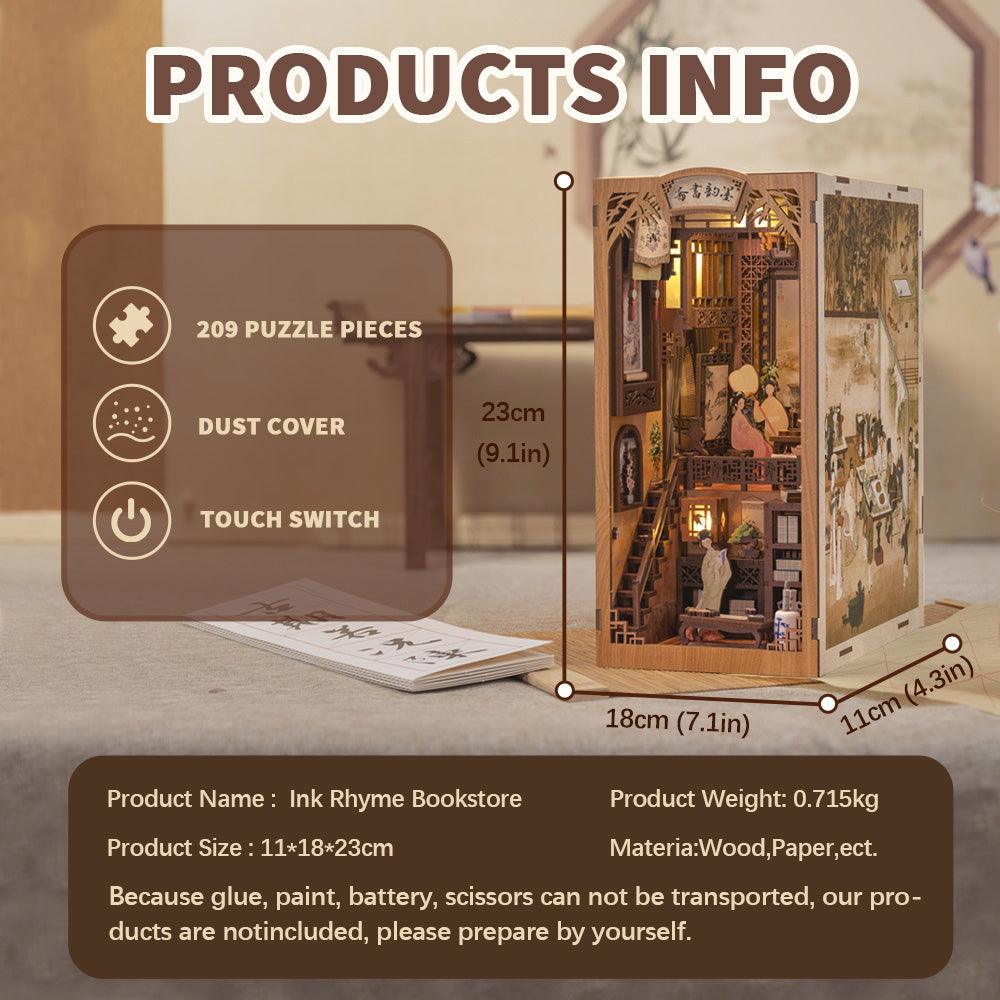 DIY Chinese study book nook kit building a 23 x 18 x 11 cm 1:24 diorama for teens and adult model builders