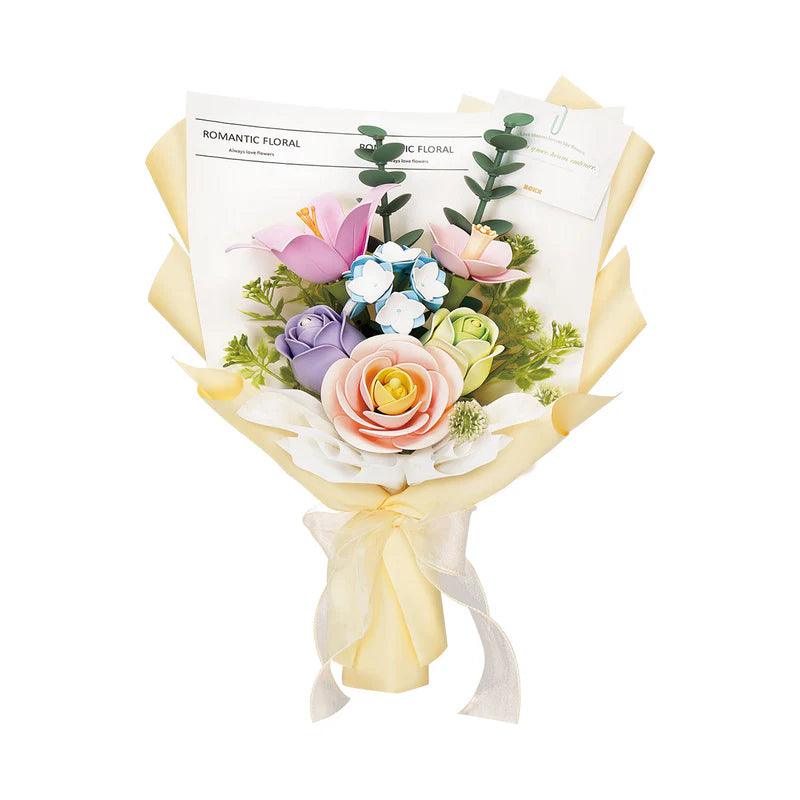 Romantic floral bouquet diy 3d puzzle that builds an everlasting centerpiece and makes a heartfelt gift for her