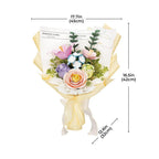 Everlasting flower bouquet building kit for adults that stands on shelves and tables as a home decor centerpiece