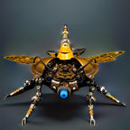 Voice control light beetle metal kit that responds to sound, an interactive mechanical sculpture for office decor