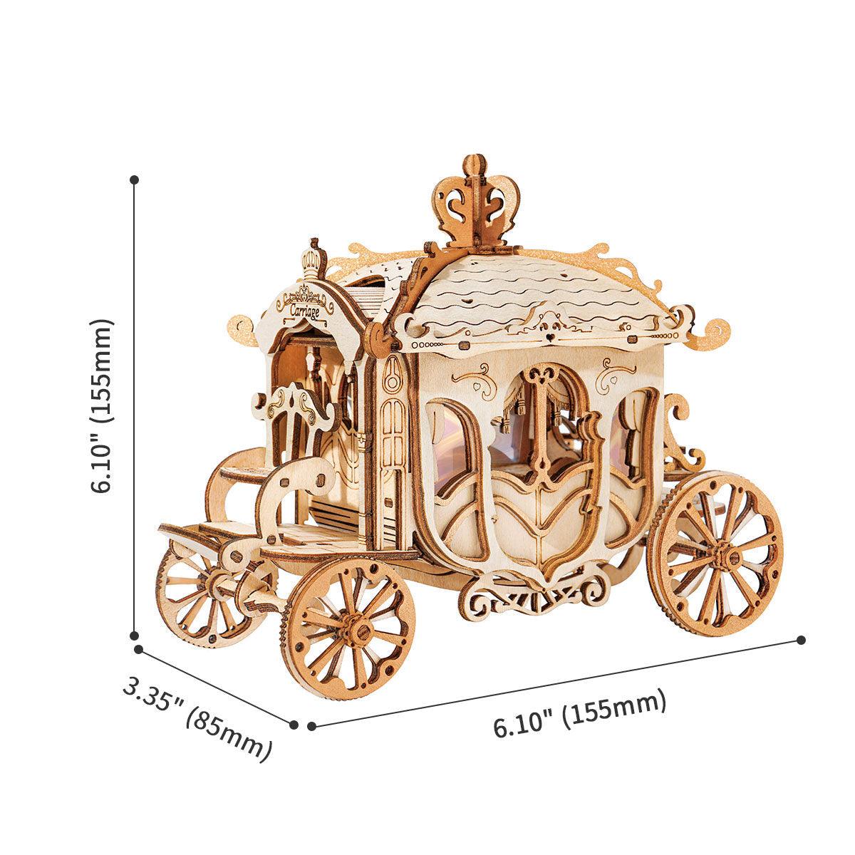 Compact royal coach model about 155 mm long, a vintage carriage display piece for a desk shelf or study bookcase