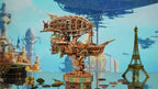 Sailing In Fog airship blimp set against a steampunk skyline, an intricate 515 piece wooden puzzle for model builders