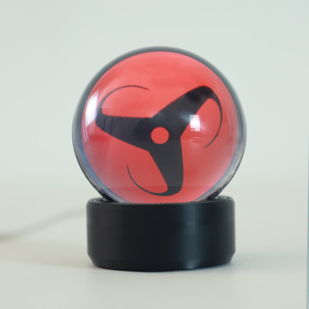 Wireless bluetooth anime speaker in an illuminated crystal ball for gaming desk setups and bedroom decor