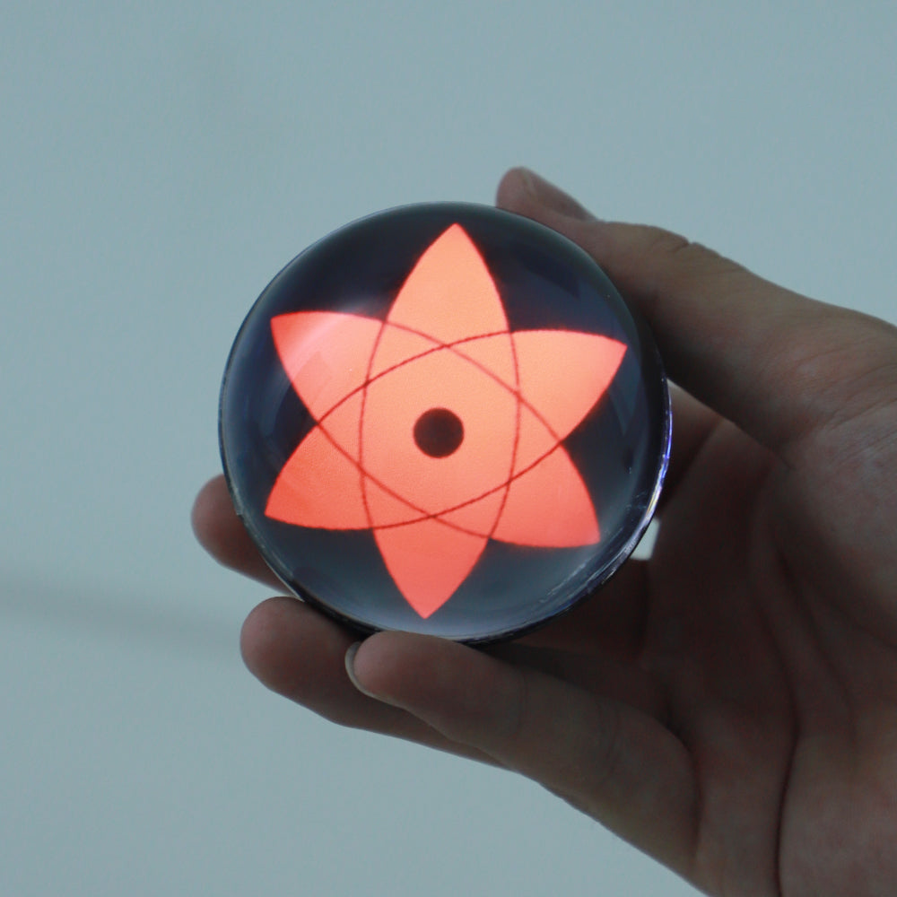 Illuminated bluetooth speaker sphere with wheel controls for anime desk decor and wireless music for gamers