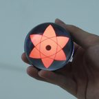 Illuminated bluetooth speaker sphere with wheel controls for anime desk decor and wireless music for gamers