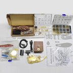 Laser cut brass and stainless steel aircraft model kit with motorized wing movement for aviation hobby enthusiasts