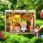 Forest House fairytale miniature dollhouse kit with LED lighting and a music box, a woodland 1:24 wooden box gift for hobbyists Forest House