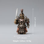 Bronze Spartan warrior figurine measuring 2.27 inches tall with a weighted self standing base, a compact desk decor collectible SPARTAN-FIGURINE-1