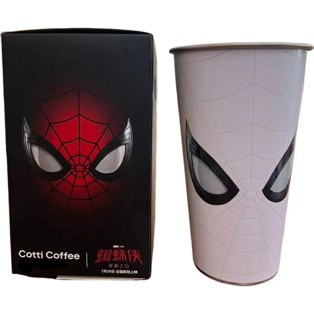 Spider-Man color changing cup with glow in the dark eyes and Spider-Man gift box, Marvel stainless steel collectible 500ml 700ml