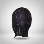 black spiderman mask with breathable lycra hood and moving eyes, cosplay mask for adults and halloween superhero costume nights SPIDERMAN-MK_BLK_RING_STD