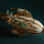 LED lit steampunk airship model that glows from within through paper panels, a mechanical wooden puzzle for hobbyists White