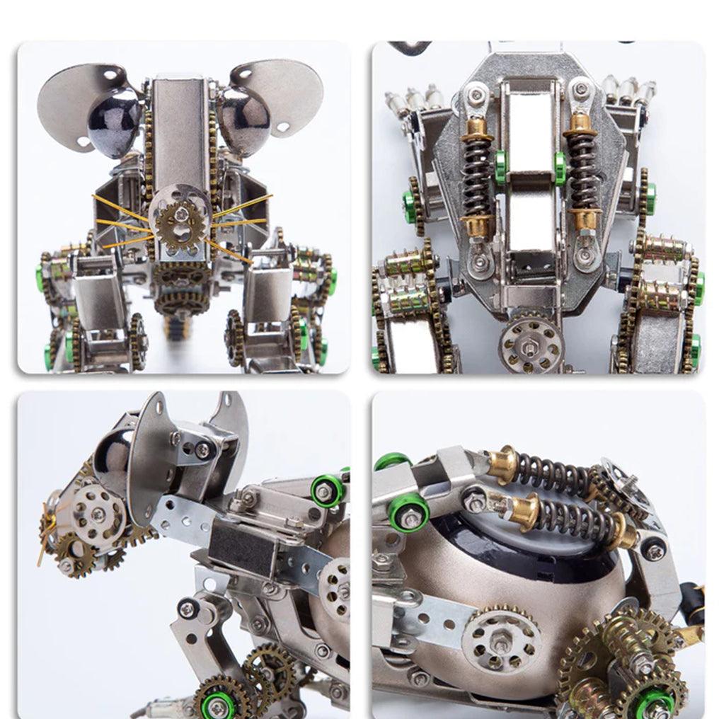 Detailed metal model kit of a mechanical steampunk mouse for enthusiasts and dedicated adult puzzle builders