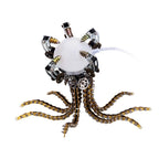 Glue free 3D metal octopus kit assembled by hand, a 1060 piece steampunk puzzle project for adult model builders