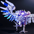 STEM engineering owl model kit, a color-changing LED puzzle gift for adult builders and nocturnal animal lovers