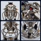 Hands on metal kit shaped with bendable wires and screws, a mechanical dinosaur build for teens and adults ages 12 up