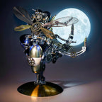 Illuminated wasp model kit lit in 16 remote controlled colors from the Jupiter light base for ambient desk lighting