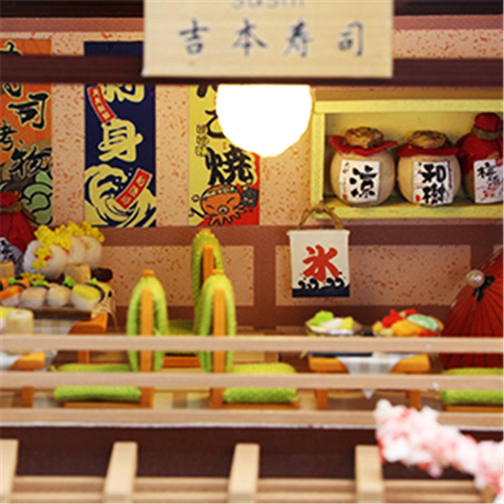 Miniature sushi kit gift for Japanese food fans and adults who enjoy building detailed dollhouse restaurant scenes