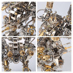Laser cut stainless steel gears and screws in mechanical detail, a metal model kit built with screws and no glue, Without  Watch base kit.