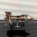 TR900 turbofan jet engine model assembled as an aerospace desk display for aviation enthusiasts and pilots Finished product