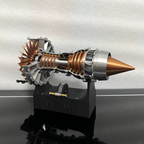 3D printed turbofan engine model showing fan blades and multi-stage compressor detail for aircraft collectors Finished product