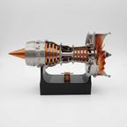 Finished 27cm turbofan engine model as an office and classroom display for aviation and aerospace fans alike Finished product
