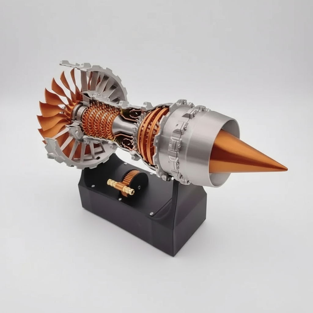 DIY turbofan jet engine assembly kit that shows airflow, compression, and jet propulsion for engineers Diy Kits