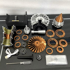 High-grade PLA turbofan engine components for a detailed DIY model kit, a STEM gift for aviation fans Diy Kits