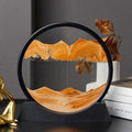 3D rotating sand art sculpture that forms a new flowing sandscape with every turn, calming kinetic decor for a desk or shelf 93898901640829 93898901773597