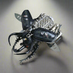 Automotive engineering model that fuses a V8 engine layout with an insect design for metal puzzle fans