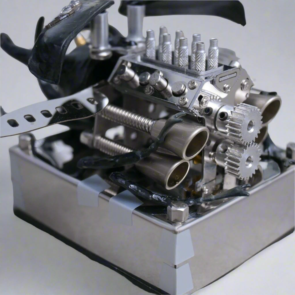 DIY engine model kit and mechanical beetle sculpture in durable zinc alloy for adult collectors and gifts
