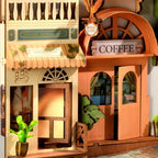 Venice canal book nook with warm LED lighting and historic facades, a miniature shelf insert for book lovers