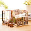 Wait For Time dollhouse kit in 1:24 scale, a nostalgic miniature room with warm LED light for adult crafters