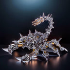 3D metal model kit scorpion as STEM desk decor for teens and adults who enjoy mechanical building and engineering puzzles