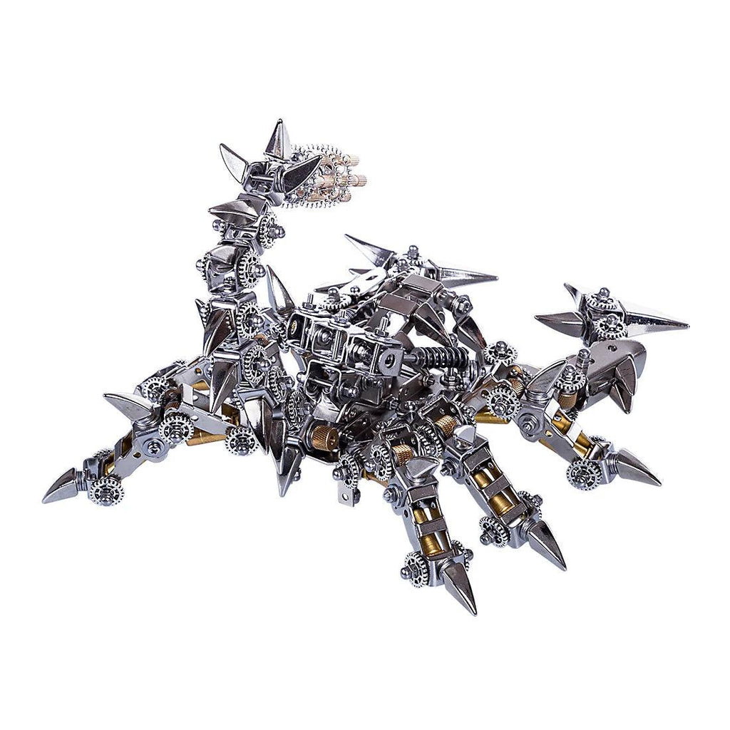 Large 25 cm mechanical metal scorpion puzzle, a hands on brain teaser and screen free hobby kit for engineering fans
