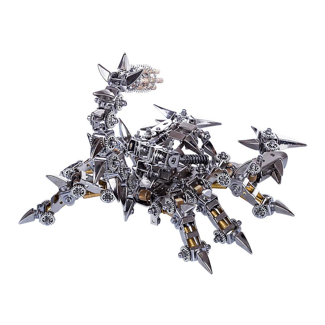 Large 25 cm mechanical metal scorpion puzzle, a hands on brain teaser and screen free hobby kit for engineering fans