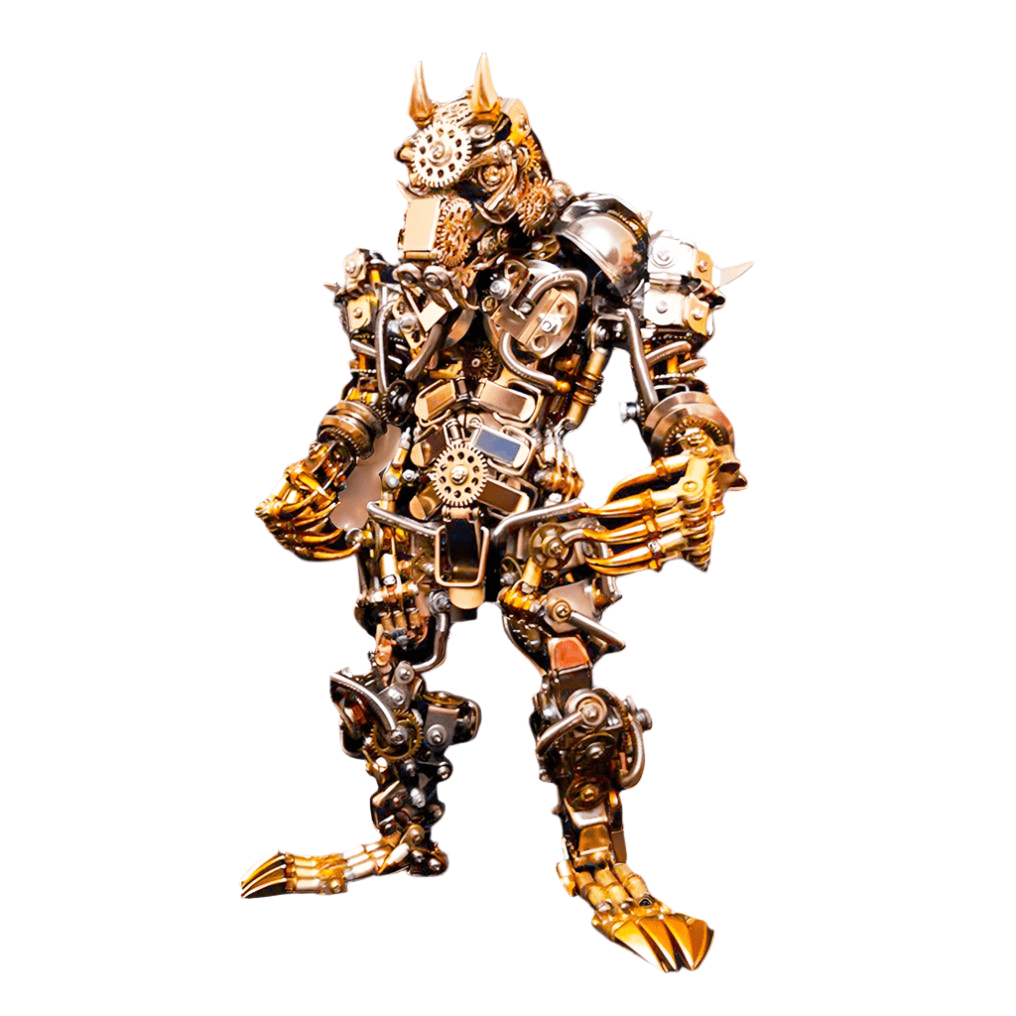 Werewolf 3D metal model kit with over 2000 stainless steel pieces for an advanced wolfman sculpture build for adults