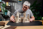 Moving dragon castle 3D wooden puzzle, a 340 piece no glue fantasy model for desk display and gift giving
