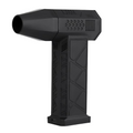 Handheld cordless blower pushing 52 m/s airflow to dry a washed car and clear debris from grilles and emblems Black