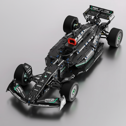Formula racing building block set 1:8 scale model with detailed construction and authentic motorsports design